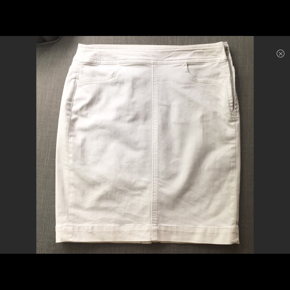 White denim skirt. Ann Taylor Loft